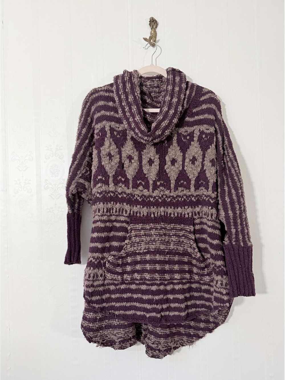 Free People Cowl Neck Poncho